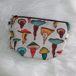 Mushroom Lady Legs Pattern Makeup Bag - NWT